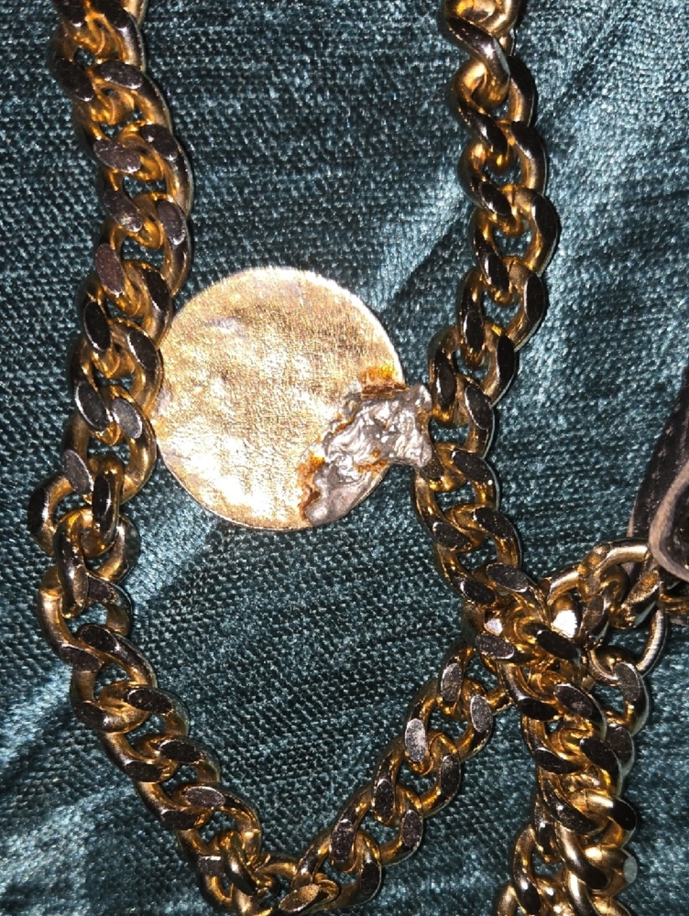 YsL Vintange Coin Belt with Black Leather - Picture 6 of 7